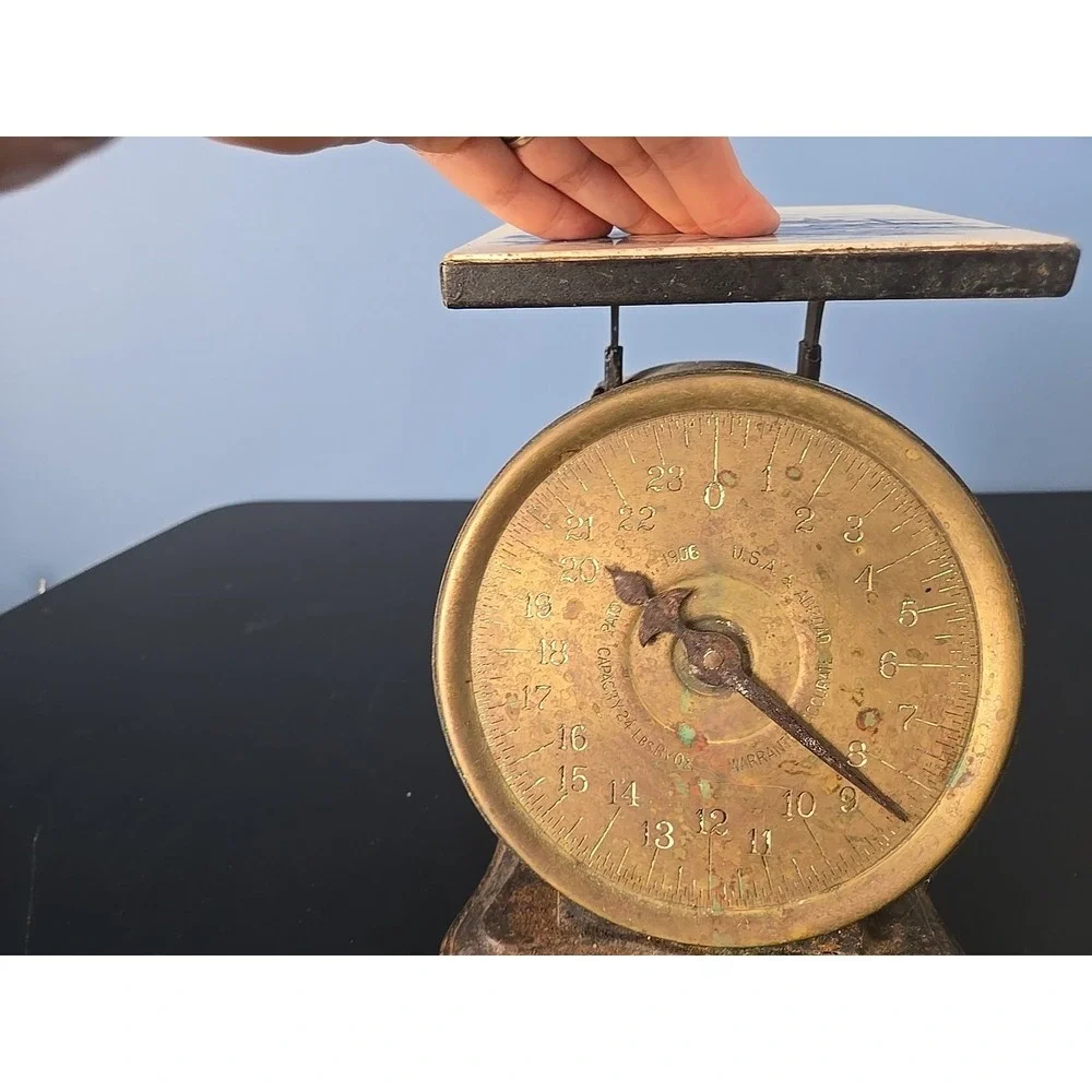 Vintage‎ Antique 24 LB Farmhouse Scale Triner Scales Pat 1906 Chicago Regulating